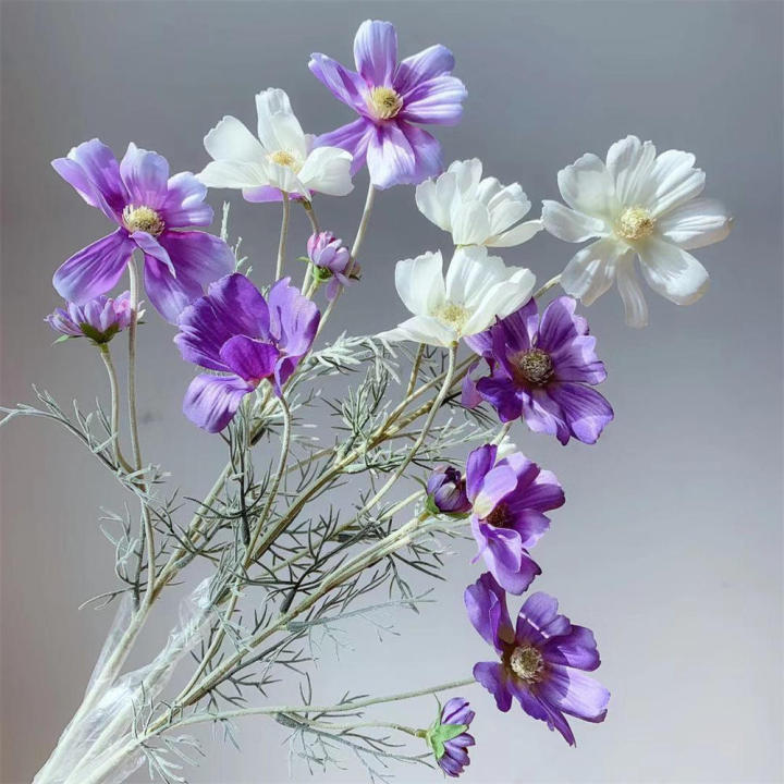 Artificial%20Gesang%20Flower%20Single%20Branch%204%20Fork%20Cosmos%20Fake%20Flower%20Silk%20Flower%20Bouquet%20Living%20Room%20Wedding%20Home%20Decoration%20-%20Image%202