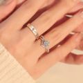 2023 1 Pair Adjustable Copper Plated Platinum Couple Ring Men Women Overlap Opening Wedding Finger Jewelry FreeShipping.
