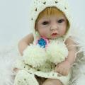 NYT 28Cm Unique Yellow Hair Reborn Baby Doll Soft Vinyl Lifelike Newborn Doll Girl. 