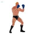 Boxing Man Model Figures Collection Hand Painted for Scenery Landscape Accessories.