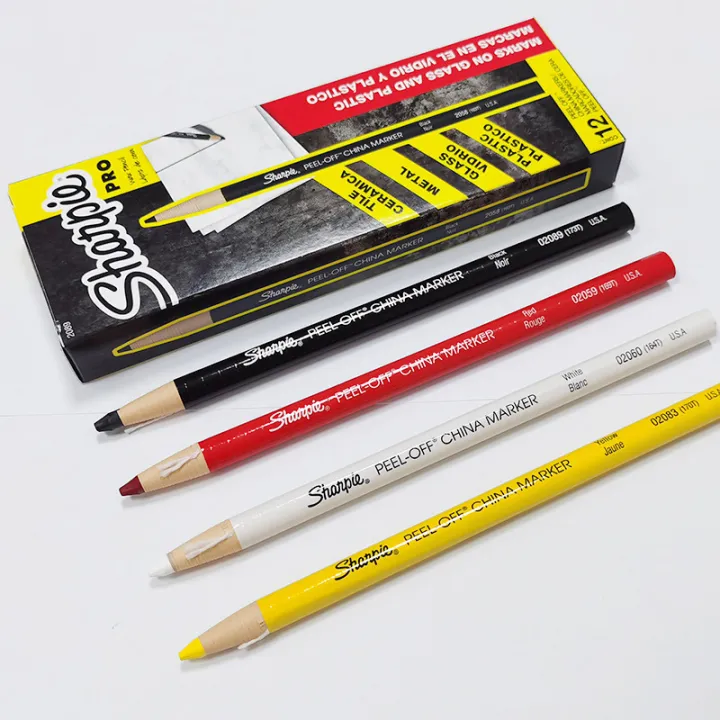 12pcs%20Sharpie%20PEEL-OFF%20Color%20Pencils%20Marker%20China%20Marker%20Paper%20Roll%20Crayon%20Marks%20on%20Metal%20Glass%20Easily%20Cleanly%20with%20A%20Damp%20Cloth%20Amour%20zii%20-%20Image%202