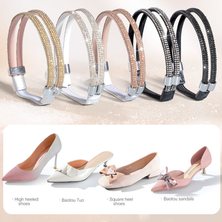 Shiny%20Crystal%20Shoelaces%20Decoration%20Anti-drop%20Heel%20Straps%20For%20High%20Heels%20Adjustable%20Straps%20Sandals%20Ankle%20Shoe%20Belt%20Holding%201Set%20-%20Image%205