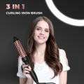 3 in 1 Thermal Brush Ceramic Hair Curler Comb Curling Wand Fast Heating Hot Brush Travel Curling Irons Double PTC Curling Brush. 
