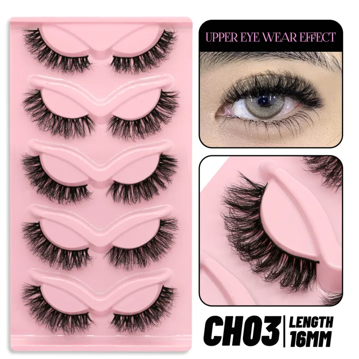 GROINNEYA%20Fluffy%20Lashes%205%20Pairs%203D%20Faux%20Mink%20Lashes%20Fluffy%20Soft%20Wispy%20Volume%20Natural%20long%20False%20Eyelashes%20Reusable%20Eyelashs%20Make%20-%20Image%207