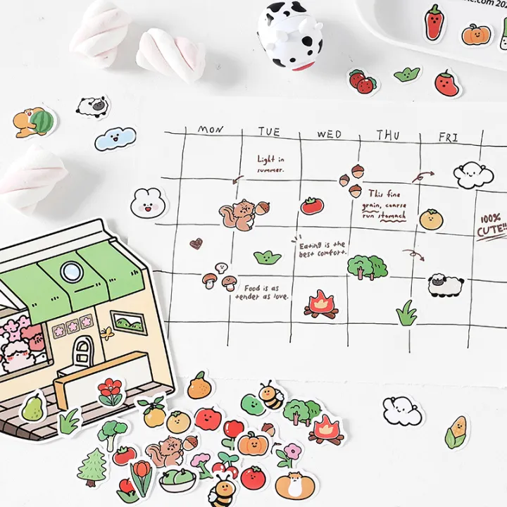 100%20pcs%20Kawaii%20Cartoon%20small%20Stickers%20Cute%20Mini%20Decorative%20Scrapbooking%20accessories%20Adhesive%20Diy%20junk%20journal%20supplies%20-%20Image%205