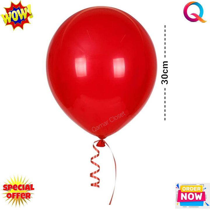 Metallic%20Monty%20Balloons%2030%20cm%2010pcs%20Party%20Decorative%20Balloons%20Red%20Colour%20-%20Image%205