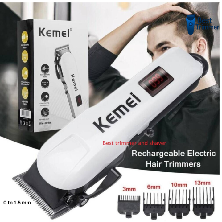 Kemei%20KM-809A%20Digital%20AC/DC%20Electric%20Rechargeable%20Professional%20Hair%20Clipper%20Trimmer%20-%20Image%207