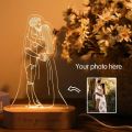 Custom Photo Lamp 3D Night Light Gift Custom Line Art Photo Lamp Valentine's Day Birthday Gift Wedding Gift Anniversary Gift. 