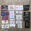 Random woven clothing labels tags for clothes,customized garment bags name main label tag(least 1000 pcs to customized) logo p.
