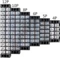Double Row Covered Screw Terminal Block 4 or 6 or 12 Point 600V 15A Covered Wire Connectors. 