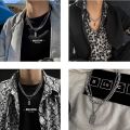 【Ready Stock】 Love2Self X080 Stainless Steel Non Tarnish Chain Necklace Double Layered Protrait Pendant Necklace for Men and Women. 