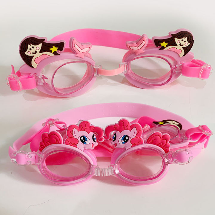 Kids cartoon mermaid princess bag swimming goggles girl baby anti fog waterproof swimming training swimming goggles wholesale