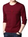 Long-Sleeve Cotton T-Shirts for Men - Round Neck & Perfect for All Seasons - Stylish and Comfortable Essential. 