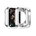 For Apple Watch Series 6 & SE & 5 & 4 44mm Plating TPU Round Hole Hollowing Protective Case. 