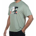 Drop Soulder T-shirt Oil Green. 