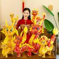 Stuffed Toys New simulation Chinese Year of the Dragon auspicious cloth doll company annual meeting promotional gift doll festive zodiac toy. 