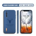 BILI for OPPO Find X2 Pro Back Cover Simple Antlers Ultra Thin Soft Luxury Square Multicolor Liquid Silicone Phone Case. 