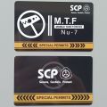 MTF Mobile Task Forces SCP Foundation Secret GUARD Cosplay Card.