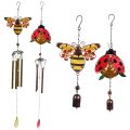 Halloween Metal Glass Colourful Beetles Wind Chimes Painted Crafts Iron Household Decoration Outdoor Bee Door Window Pendant Wiind ChimesDolls Accessories. 
