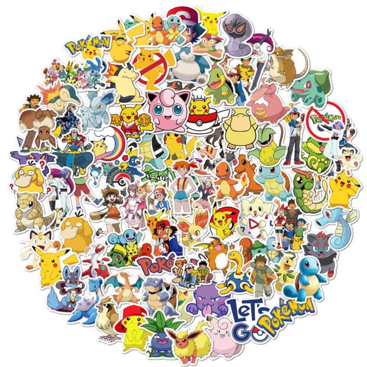 50/100Pcs%20Pokemon%20Stickers%20Kawaii%20Pikachu%20Skateboard%20Bicycle%20Guitar%20Laptop%20Kids%20Waterproof%20Stiker%20Toys%20-%20Image%206