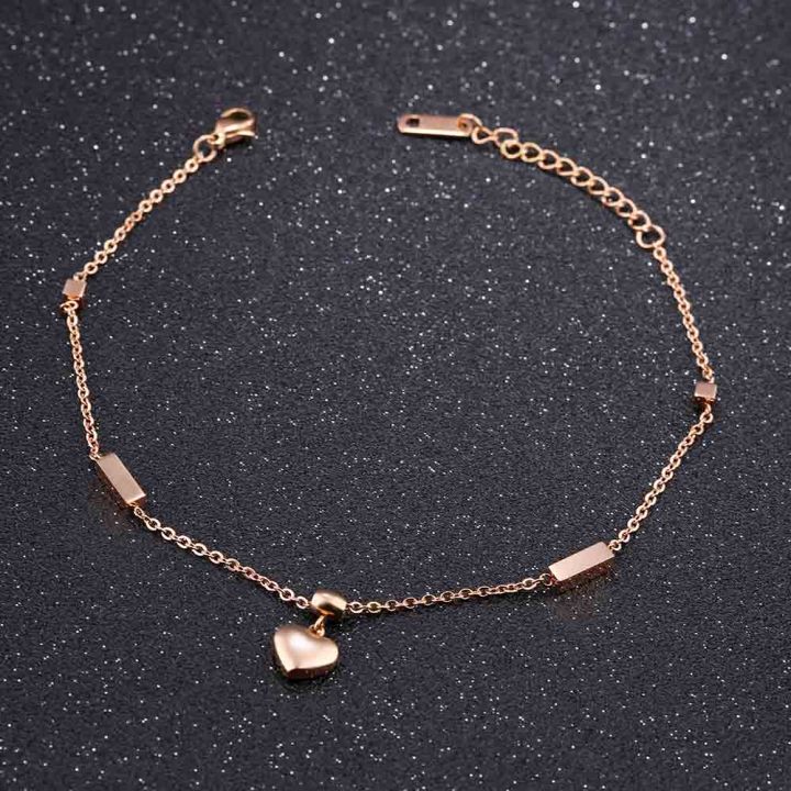 JeeMango%20Heart%20Cube%20Charm%20Anklets%20For%20Women%20Rose%20Gold%20Plated%20Stainless%20Steel%20Female%20Foot%20Bracelet%20Friendship%20Jewelry%20JA19040%20-%20Image%204