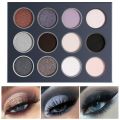 DE'LANCI Node Black Eyeshadow Palette Smokey Pigmented ​Matte Glitter for Eyes Pigment Make up Pallet Cute Small Long-Lasting. 