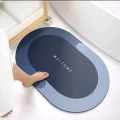 Super Absorbent Bath Mat with Non-Slip Bottom - Easy to Clean Bathroom Rugs - 40x60cm (Blue Colour).