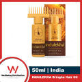 Indulekha Bringha Hair Growth Oil for Men And Women 50 Ml Natural Hair Oil for Hair Growth And Dandruff Control.