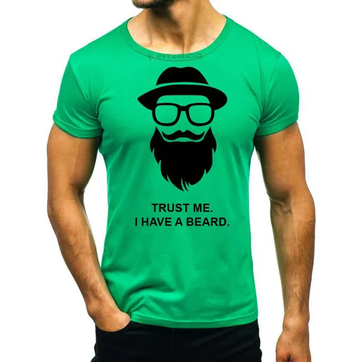 Trust Me I Have A Beard Print T-shirt Logo Novelty Beard Gang Hipster Unisex Cartoon T Shirt Men New Fashion Tshirt