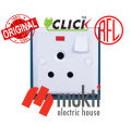 CLICK Aster Series 15A Three Pin Round A/C Socket with Indicator AC Electrical Wall Switch 3 Pin.
