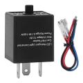 【Lejia】LED Flasher Relay, 12V 3-PIN Adjustable Flasher Relay Turn Light Blinker Automotive Motorcycle. 