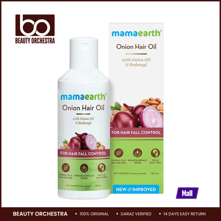 Mamaearth Onion Hair Oil for Hair Growth & Hair Fall Control with Redensyl - 150ml
