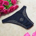 【Good-Love Store】Men Cotton  Underwear Triangle Elastic Mesh Loopholes Thongs See-through Briefs color. 