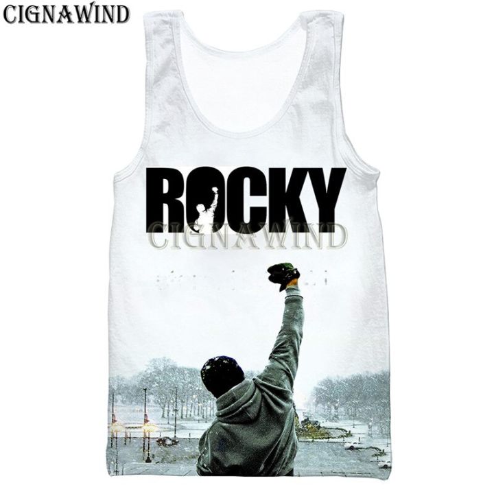 Fashion cool Rocky balboa vest men/women 3D print vests unisex Harajuku style Bodybuilding streetwear Tops