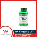 Nature's Bounty Biotin Calculated 5000mcg -150 Softgels - Goodhealthcapsule (International). 