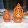 clay soil made hariken 10" room decore light nokshi clay item. 