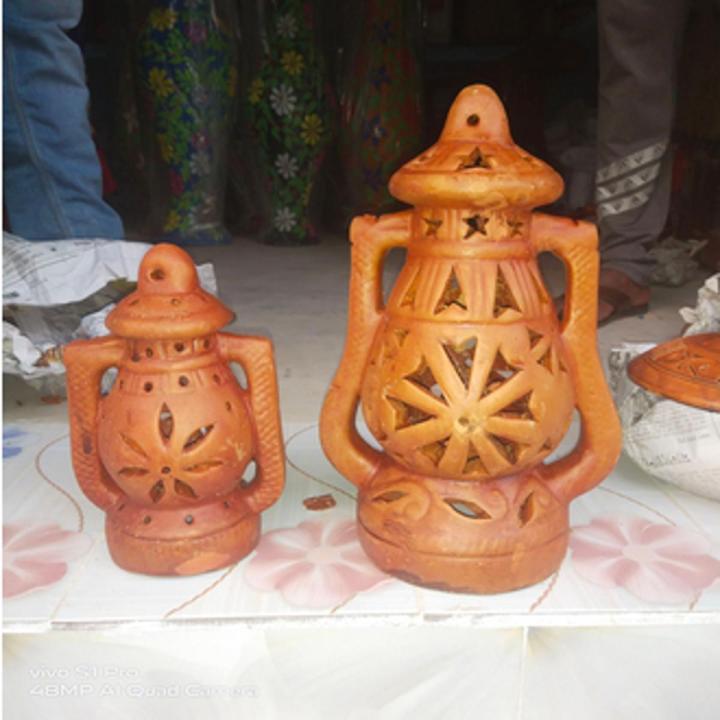 clay soil made hariken 10" room decore light nokshi clay item