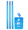 Heavy Plastic Cricket Stumps 1 Set 3 Pcs Stump 2 pcs bells With 1 pcs Stump stand blue colour set. 