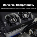 NAMUNY 2X RAM Cooler Cooling Fan Ram Memory Cooler with Dual 60mm Fan PWM Radiator for DDR2/3/4/5 Cooling, Black ARGB.