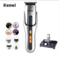 Kemei KM-680A Rechargeable Professional 8 in 1 Cordless Hair Beard Trimmer Clipper for Men. 