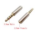 3.5mm to 2.5mm / 2.5mm to 3.5mm Audio Adapter 4 Pole Male to Female Stereo Headphone Plug Jack Aux Converter 1PC.