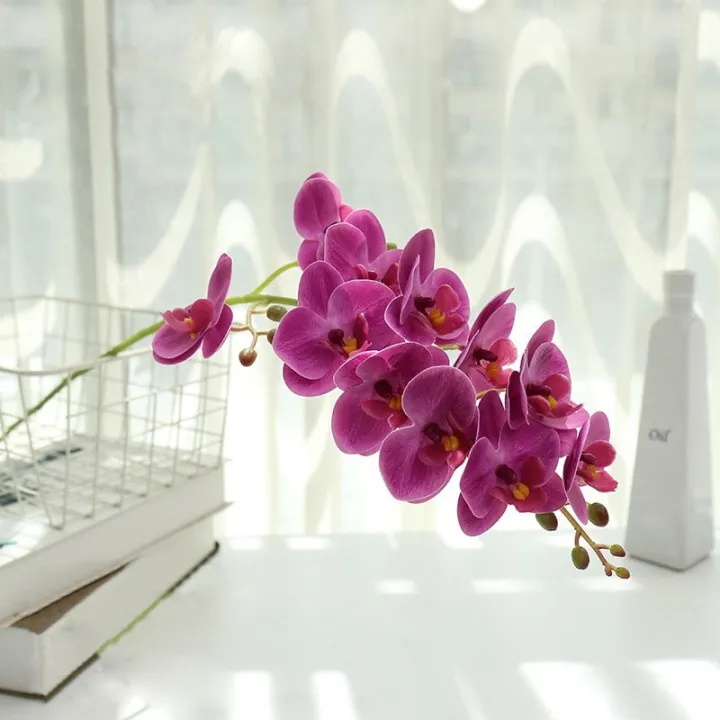 Large%203D%2011/7%20Heads%20Pvc%20Artificial%20Flower%20Orchid%20Phalaenopsis%20Potted%20Plants%20Landscaping%20Wedding%20Floral%20Arrangement%20Home%20Decor%20-%20Image%204