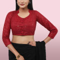 Attractive Full Sleeve Chicken Curry Blouse for Girls, Traditional Style. 