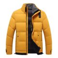 Men's cotton jacket Overcoat autumn winter mens fashion solid color thick warm lamb collar cotton coats. 