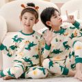 New Winter Warm Sleeping Pajamas Boys Clothing Tops+Pants 2pcs Pajamas Sets Toddler Pyjamas Kids Girls Boys Sleepwear Clothes.