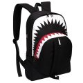 Causal Men USB Laptop Backpack Night Luminous Shark Mouth Pattern Daily Knapsack Teenagers School Bags Large Capacity Travel Bag.
