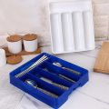 【happy one】New Kitchen Drawer Organizer Tray Spoon Cutlery Finishing Storage Box Kitchen Storage Organization White. 