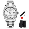 2024 Mens Watch Top Brand Original Sports Quartz Mens Watches Full Steel Waterproof Chronograph Wristwatch Men Relogio Masculino.