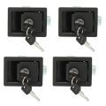 JDXHLAU 4X Rv Car Paddle Entry Door Lock Latch Handle Knob Camper-Trailer Pull Type Panel Door Lock.