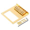 2021 6 Roller Saddle 6 String Humbucker Guitar Bridge for Tele Telecaster Guitar (Gold).